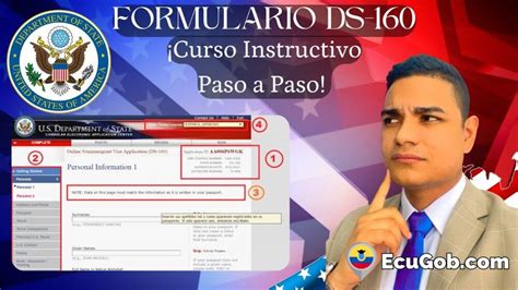 C Mo Llenar El Formulario Ds Para Solicitar Visa A Ee Uu Gu A