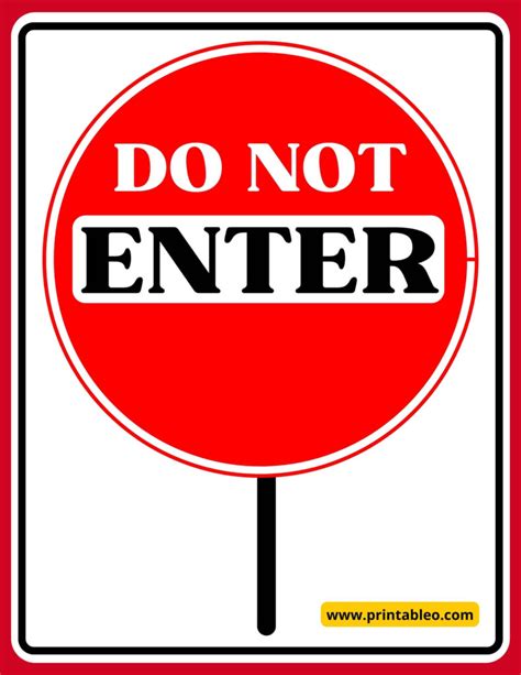 78+ Printable Do Not Enter Sign - Printableo.Com