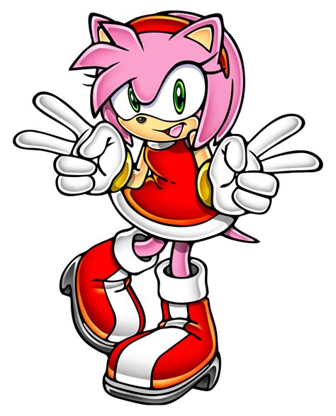 101179 Safe Artist Yuji Uekawa Official Art Amy Rose Sonic