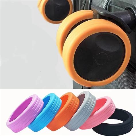 4pcs Silicone Wheels Protector For Luggage Reduce Noise Travel Luggage Suitcase Wheels Cover