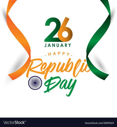 Happy india republic day template design Vector Image