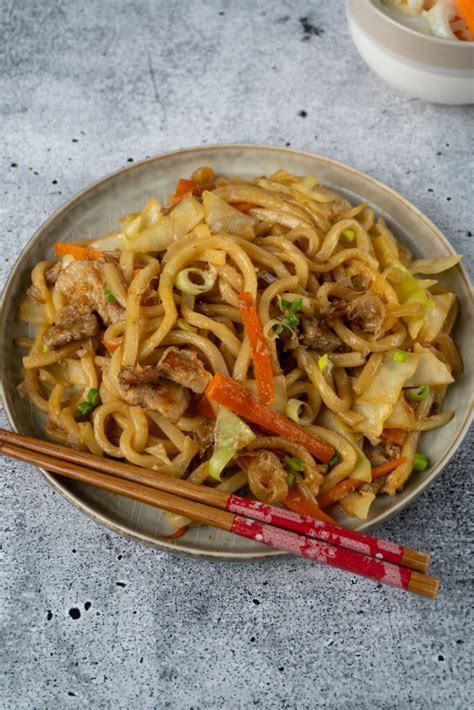 Yaki Udon Rezept Gebratene Udon Nudeln Nach Japanischer Art