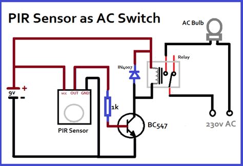 Pir Floodlight Circuit Diagram