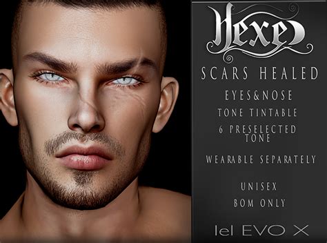 Second Life Marketplace Hexed Scars Healed Bom Evox Unisex