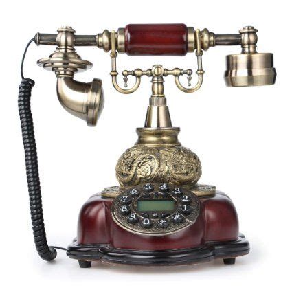 LNC Bronze Retro Vintage Antique Style Push Button Dial Desk Telephone