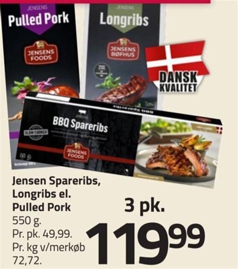 Jensen Spareribs Longribs El Pulled Pork G Tilbud Hos Fleggaard