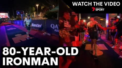 Oldest Competitor 80 Finishes Ironman Cairns To Rapturous Applause