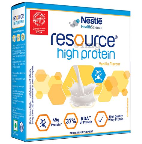 Nestle Resource High Protein Powder Vanilla Buy Box Of 200 Gm Powder