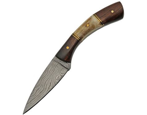 Damascus DM 1268 Curved Stag Skinner Fixed Blade Knife Walmart