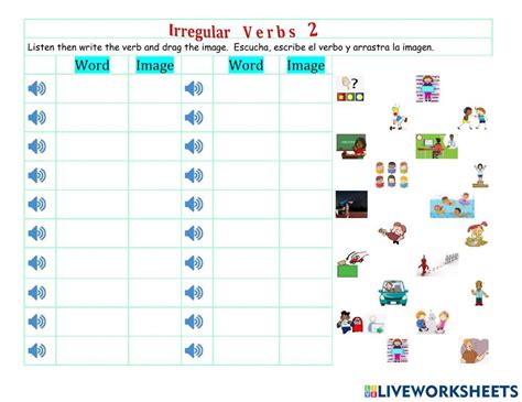 Irregular Verbs 2 Online Exercise For Basic Live Worksheets