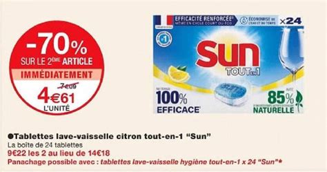 Promo Tablettes Lave Vaisselle Citron Tout En Sun Chez Monoprix