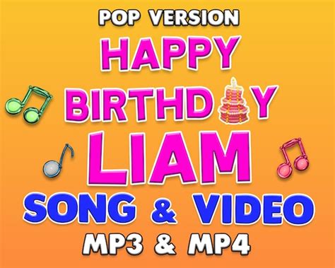 Happy Birthday LIAM Custom Personalized Birthday Song and - Etsy