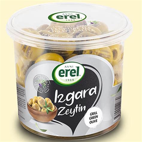 Турецкие оливки на гриле купить в Москве - Erel Izgara Zeytin 400 гр ...