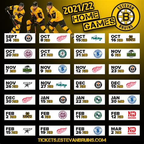 Bruins Release 58-Game Schedule For 2021-22 Season! | Estevan Bruins