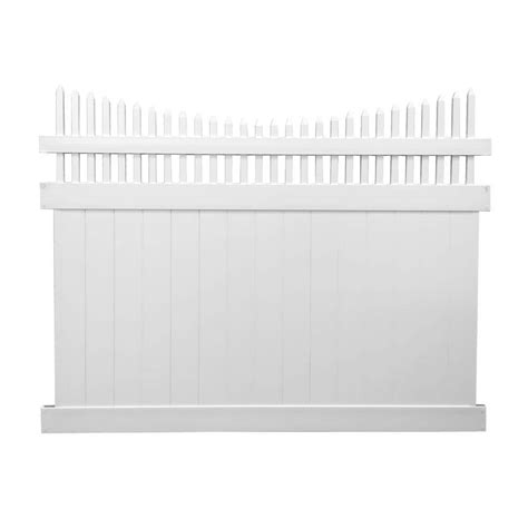 Weatherables Halifax 5 Ft H X 8 Ft W White Vinyl Privacy Fence Panel