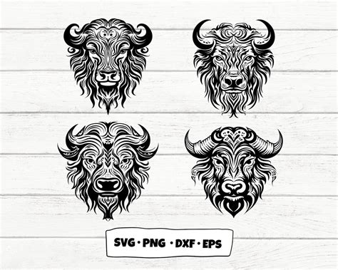 Bison Svg Bundle Bison Clipart Bundle Bison Vector Buffalo Svg