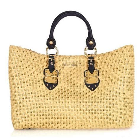 2011春夏Leather trimmed raffia tote 手提包 最新图库 名牌跟踪 中国箱包网