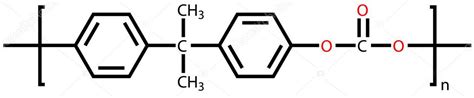 Polycarbonate structural formula — Stock Vector © Leonid_Andronov #12099512