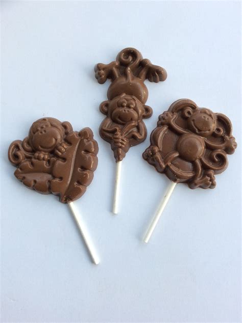 12 Monkey Chocolate Pops Chocolate Monkeys Chocolate Monkey Etsy