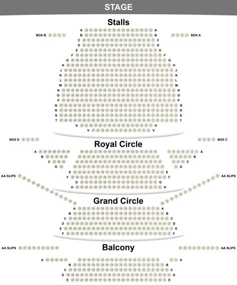 Noël Coward Theatre Seating Plan