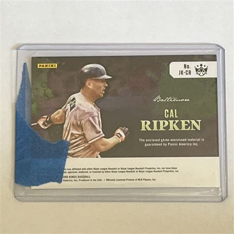 Diamond Kings Cal Ripken Jr Game Worn Jersey Kings Jkcr Orioles