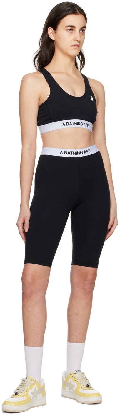 Bape Black Bonded Sport Bra Shorts Set A Bathing Ape