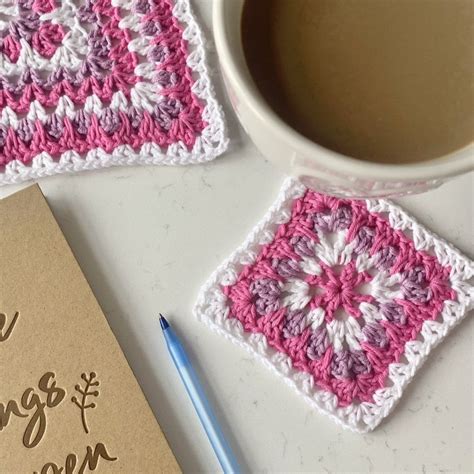 Square Crochet Coaster Pattern