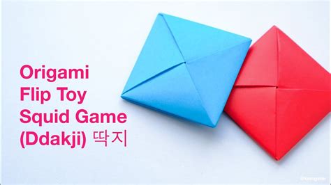 How To Fold Origami Flip Toy Squid Game Ddakji Ttakji Traditional