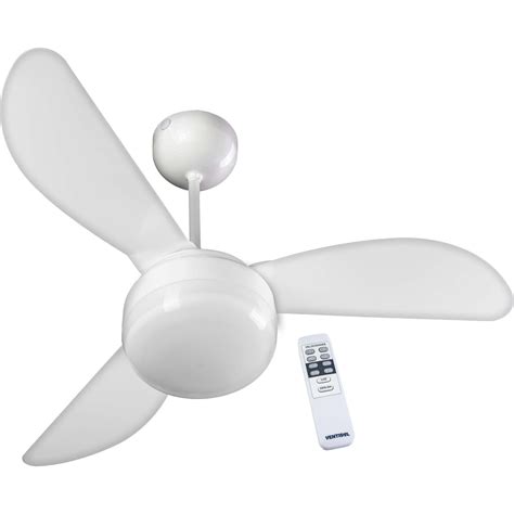 Ventilador De Teto P S V Controle Fenix Branco Ventisol Loja