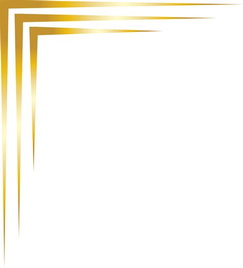 Gold Line Corner Border Frame Decoration 15079228 PNG