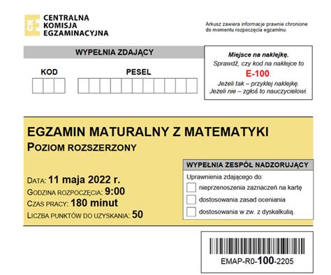 Arkusz Maturalny Matematyka Rozszerzona 2022 ODPOWIEDZI Arkusze CKE