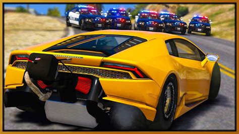 GTA 5 Roleplay 4000HP Drag Lamborghini Trolls Cops RedlineRP YouTube