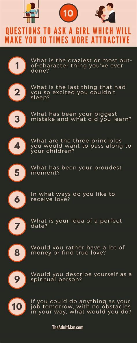 Infographic 10 Questions To Ask A Girl Which Will Make You 10 Times