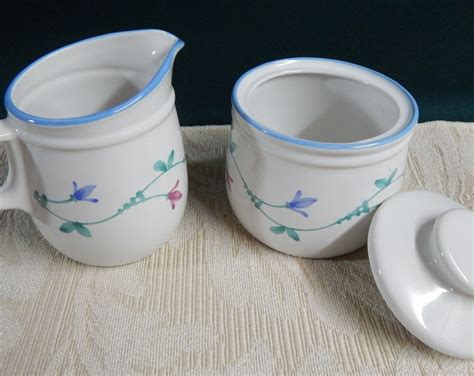 Savoir Vivre Dishes Creamer Lidded Sugar Portofino Blue Service Salt