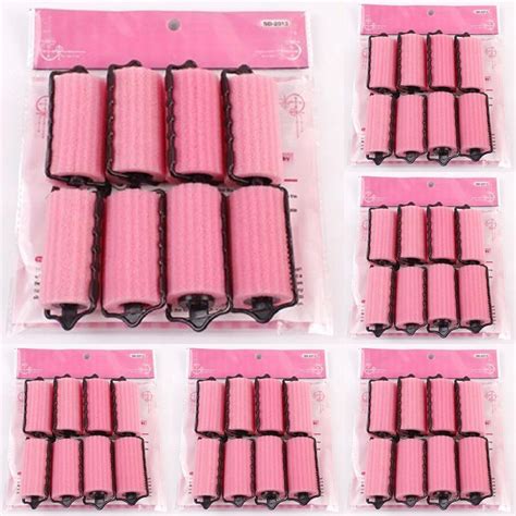 8pcs Curler Makers Soft Foam Bendy Curls Diy Styling Hair Rollers Curly