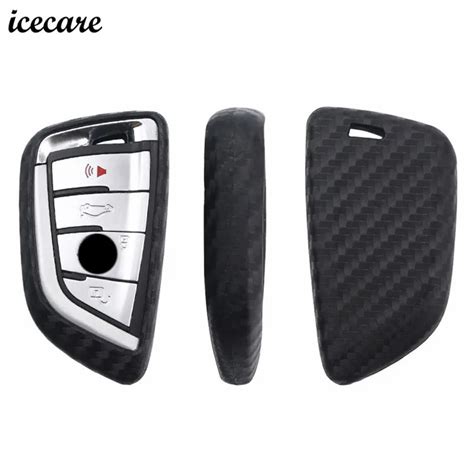 Remote Smart Silicone Carbon Fiber Car Key Case Cover For Bmw F F