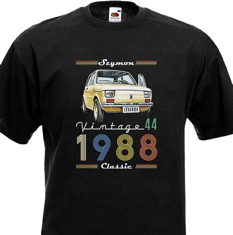 Koszulka Urodziny Retro Vintage Auto Prl W Asny Wiek Rok