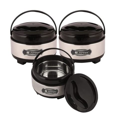 Jainfam Pack Of Hot Pot Insulated Casserole Food Warmer Thermoware Casserole Pack Of Pc
