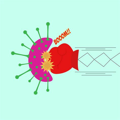 Illustration Vector Design Of Fighting The Virus Punching The Virus