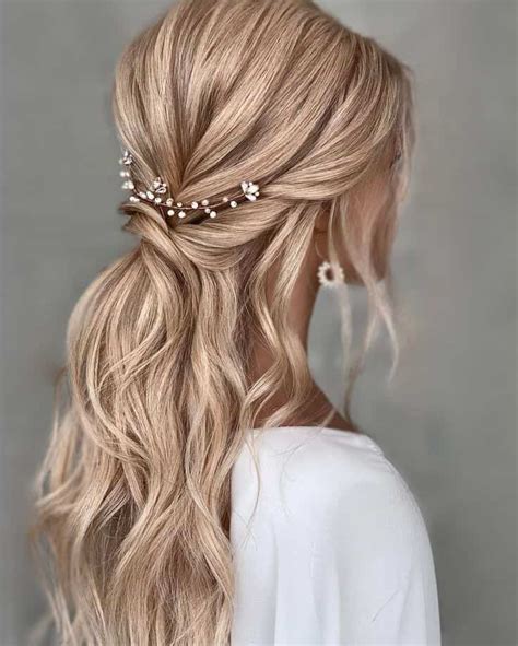 Short Chic Half Up Half Down Wedding Hair Styles Glamour Corner