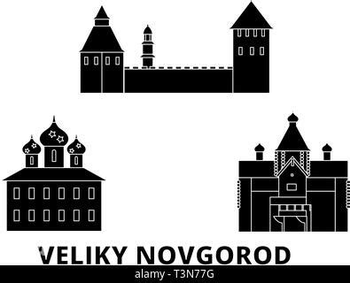 Russia Veliky Novgorod Cathedral Of St Sophia Travel Landmark Vector