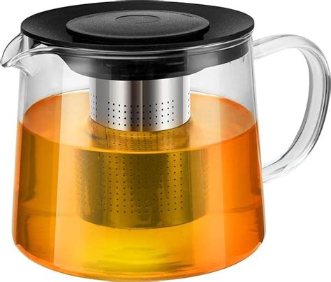 Glass Teapot 34oz1000ml With Removable Stainless Steel Infuser Tea Pot