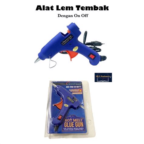 Jual Alat Lem Tembak Glue Gun Kecil DENGAN On Off Pcs Shopee Indonesia