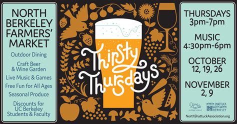 Thirsty Thursdays Return To The North Berkeley Farmers Market