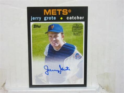 Jerry Grote Topps Archives Fan Favorite Auto Autograph New