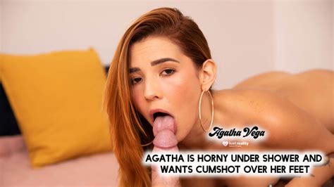 Agatha Is Horny Under Shower And Wants Cumshot Over Her Feet Agatha