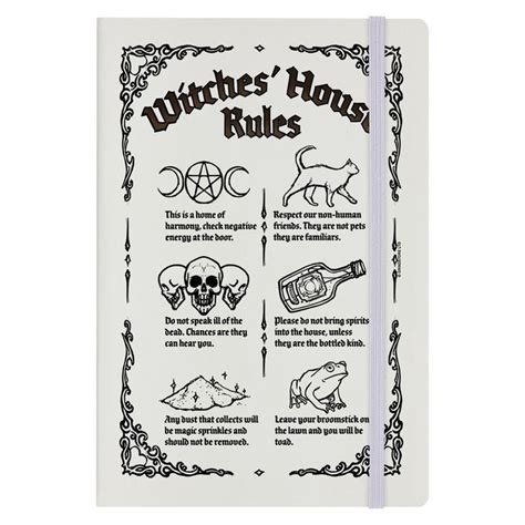 Witches House Rules A5 Notebook Witches House Witch Book Of Shadows