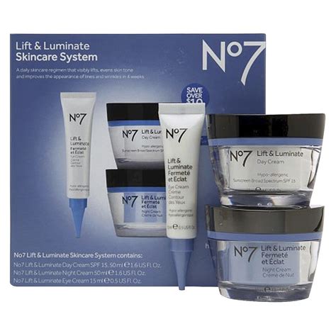 Boots No7 Lift And Luminate Kit Spf15 Skin Care System Boots No7 No7