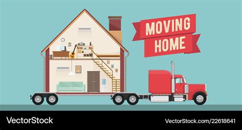 House moving service banner Royalty Free Vector Image