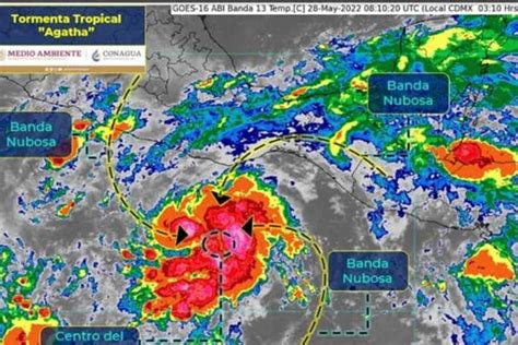 Se formó la primera tormenta tropical Agatha de la temporada